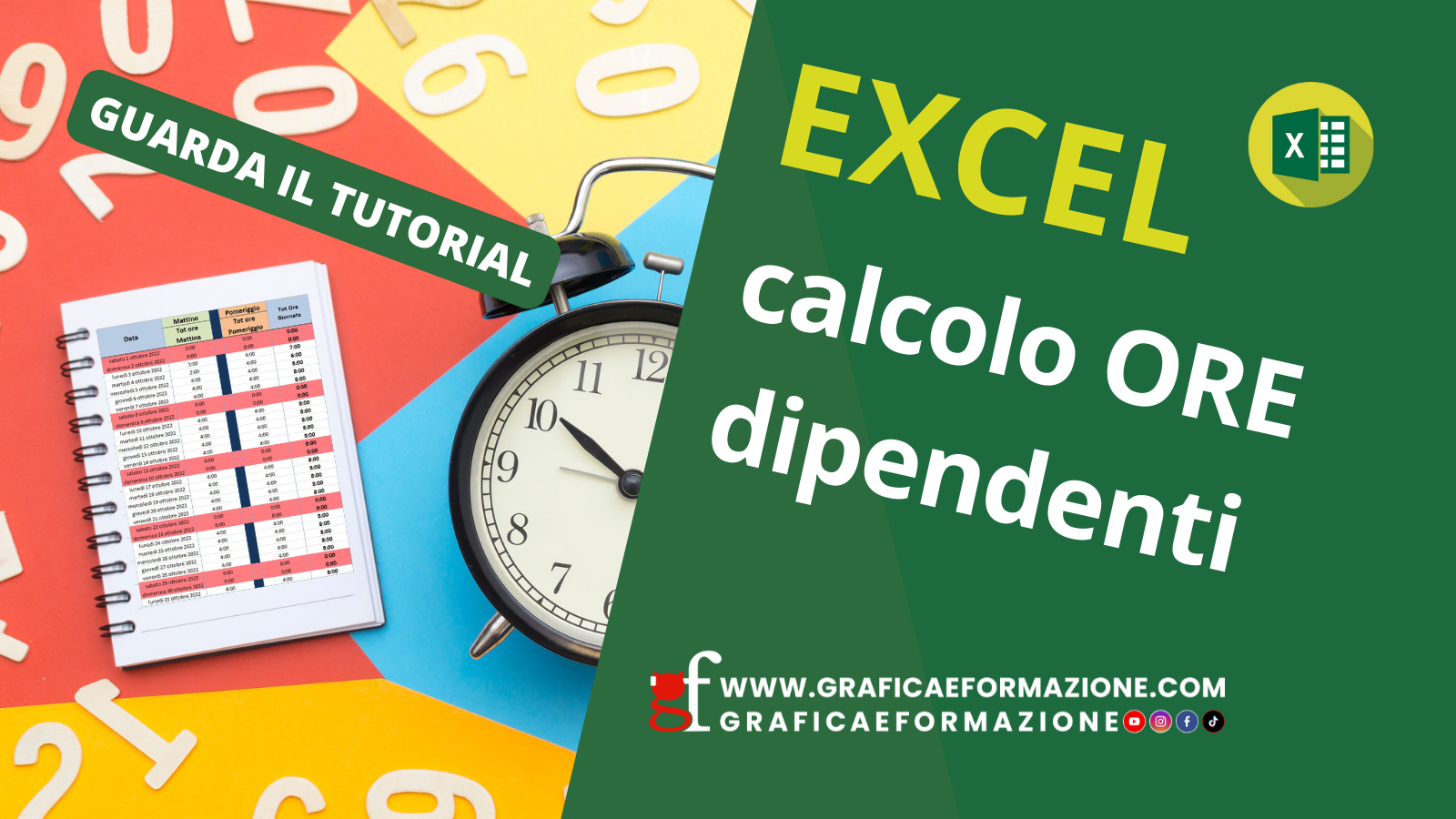 Excel ● Calcolo ore dipendenti