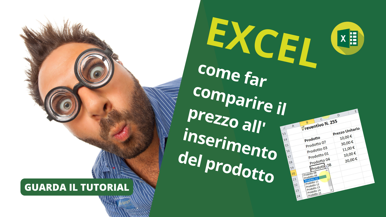 Excel: come far comparire il prezzo all’inserimento del prodotto