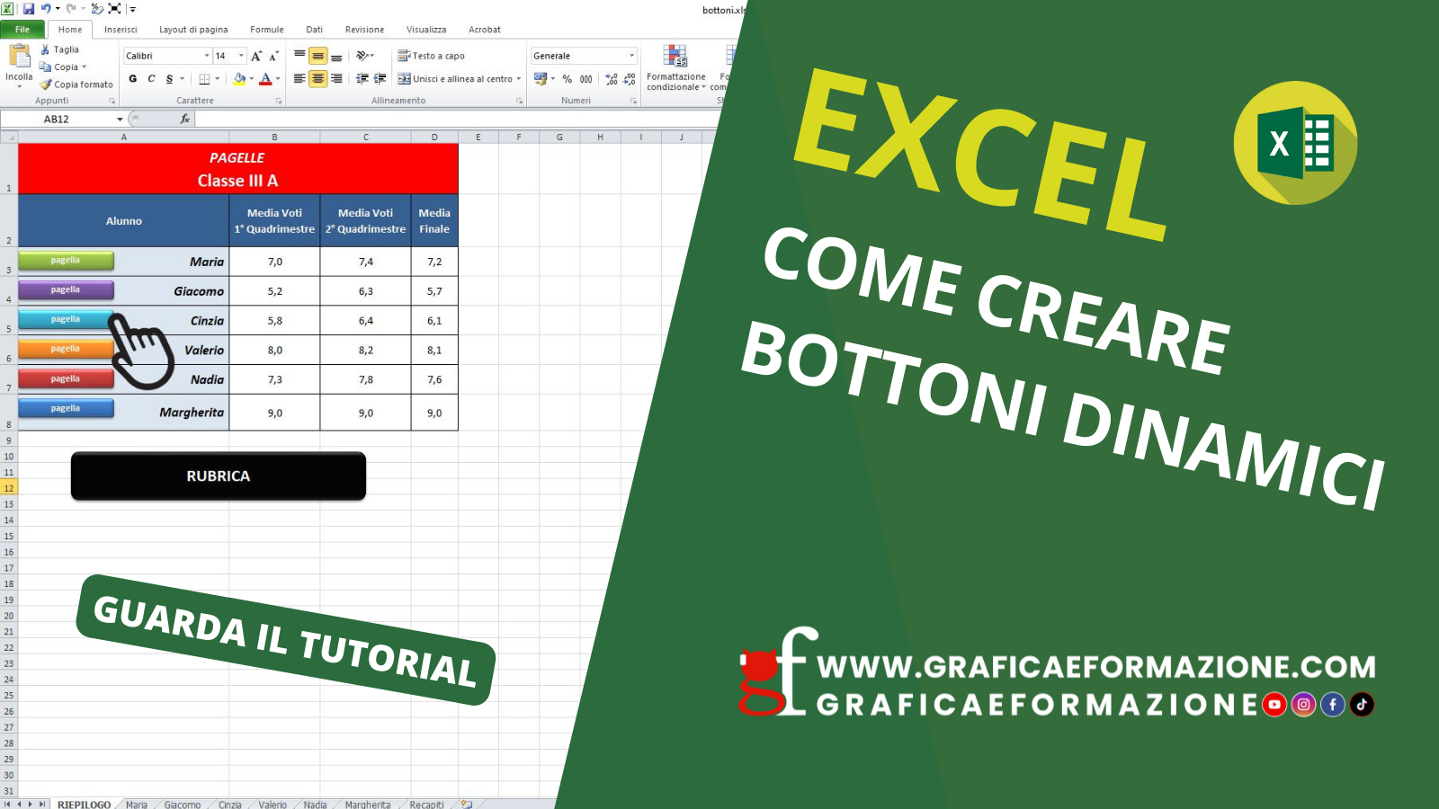 Tutorial Excel: come creare bottoni dinamici
