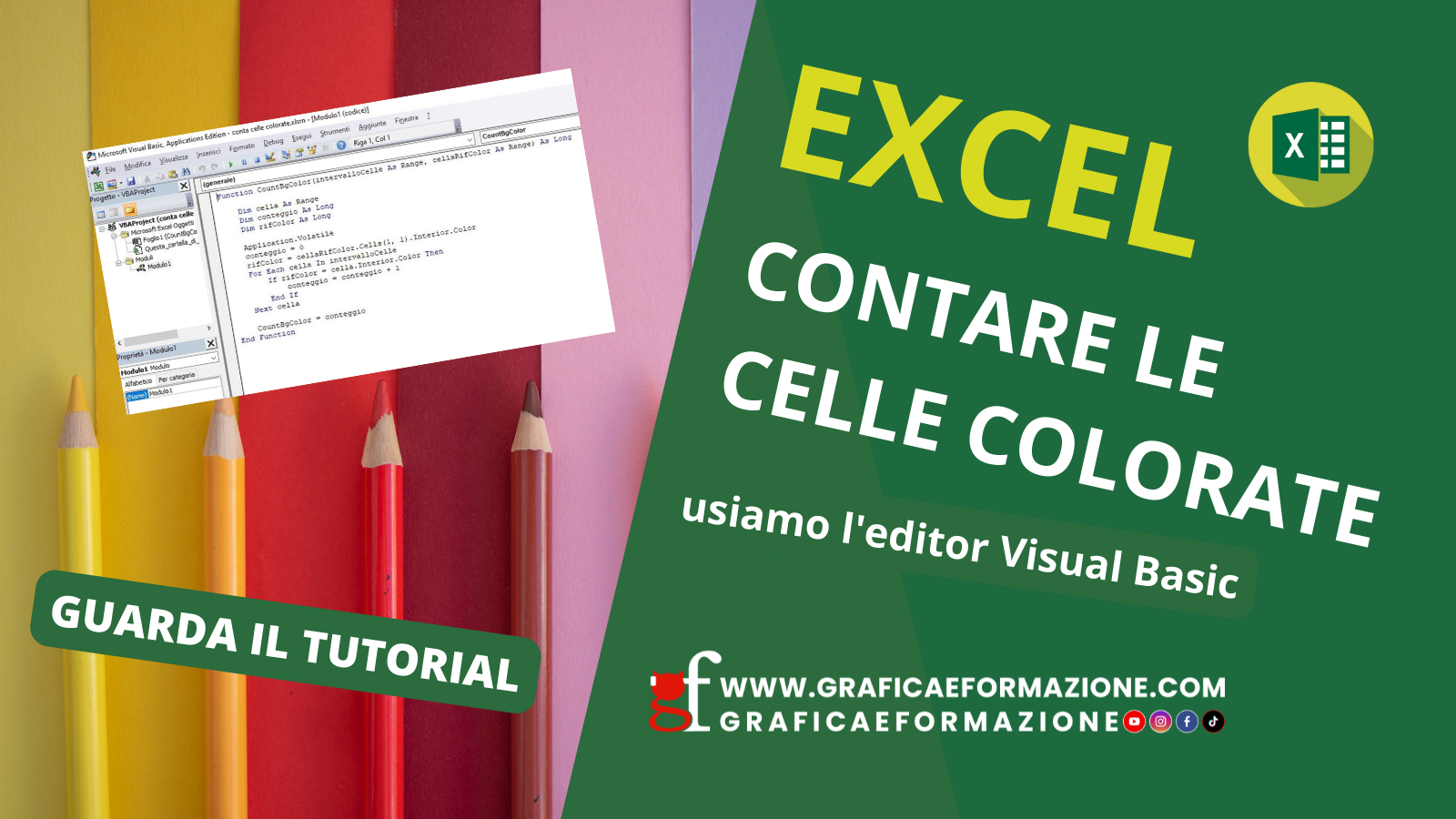 Excel: contare celle per colore