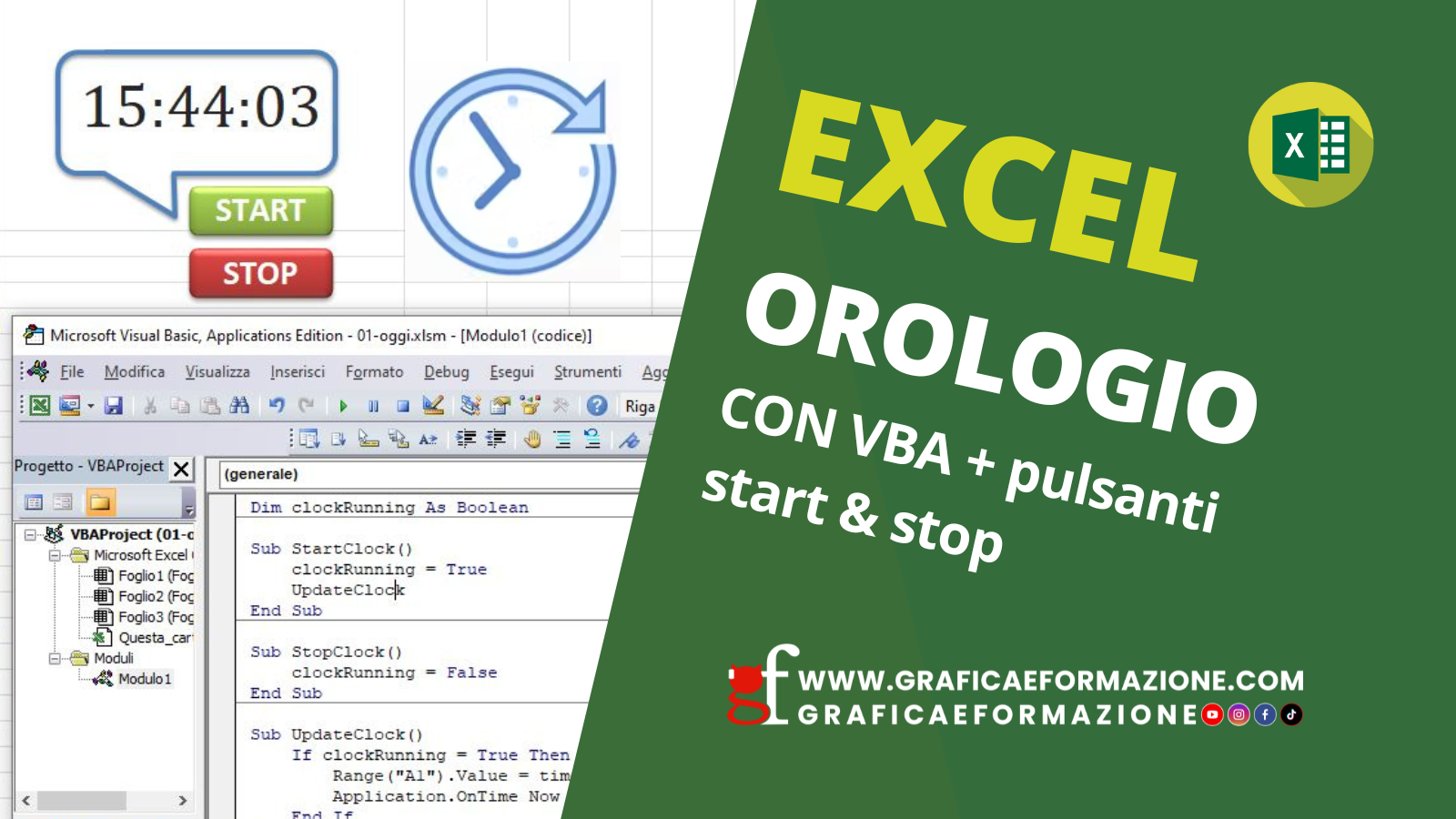 Excel: creare un Orologio con VBA