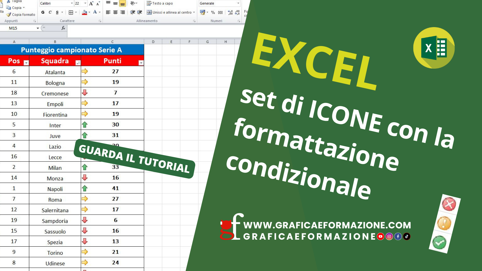 Excel: creare un set di icone