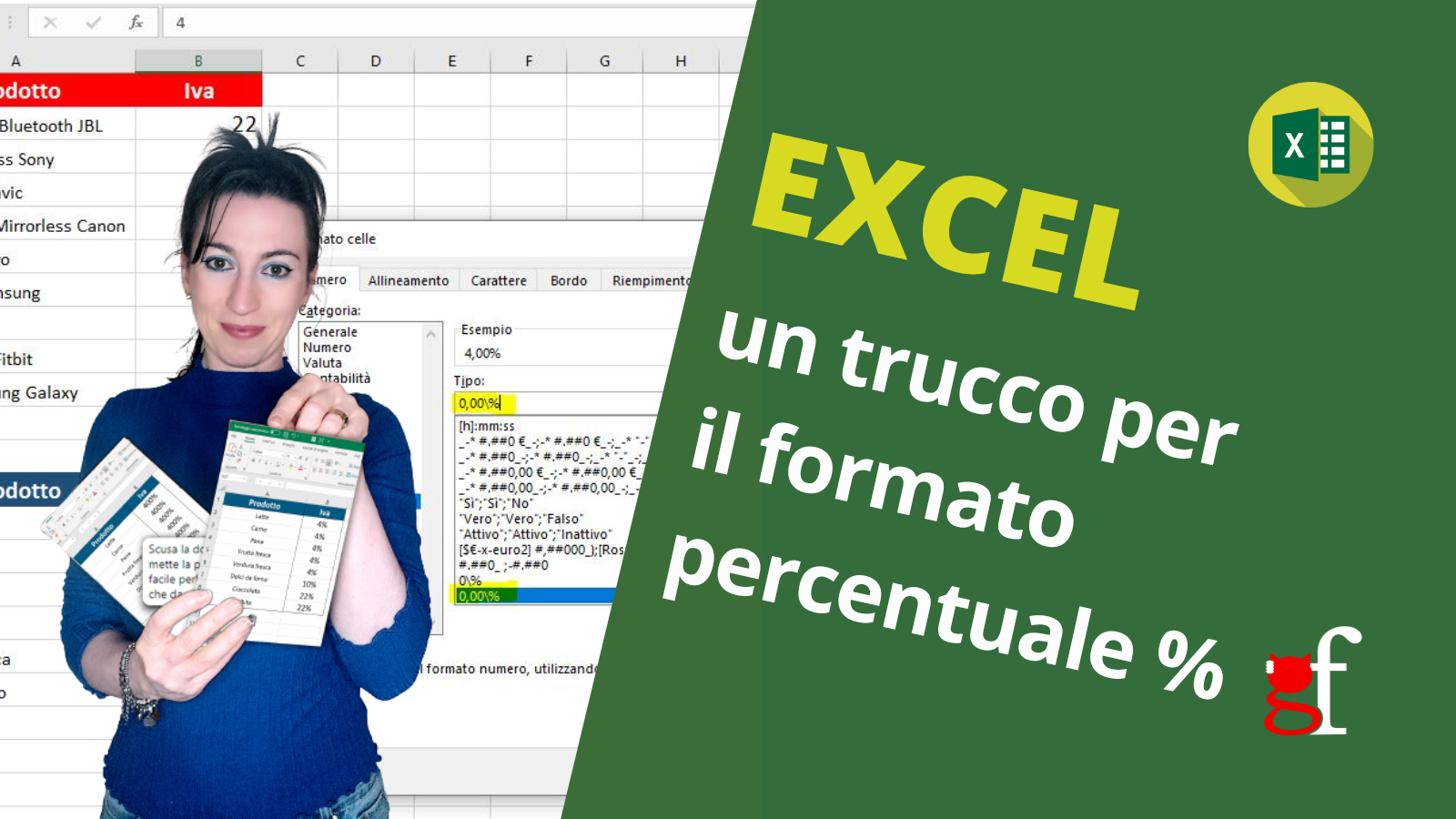 Excel: un trucco per il formato percentuale %