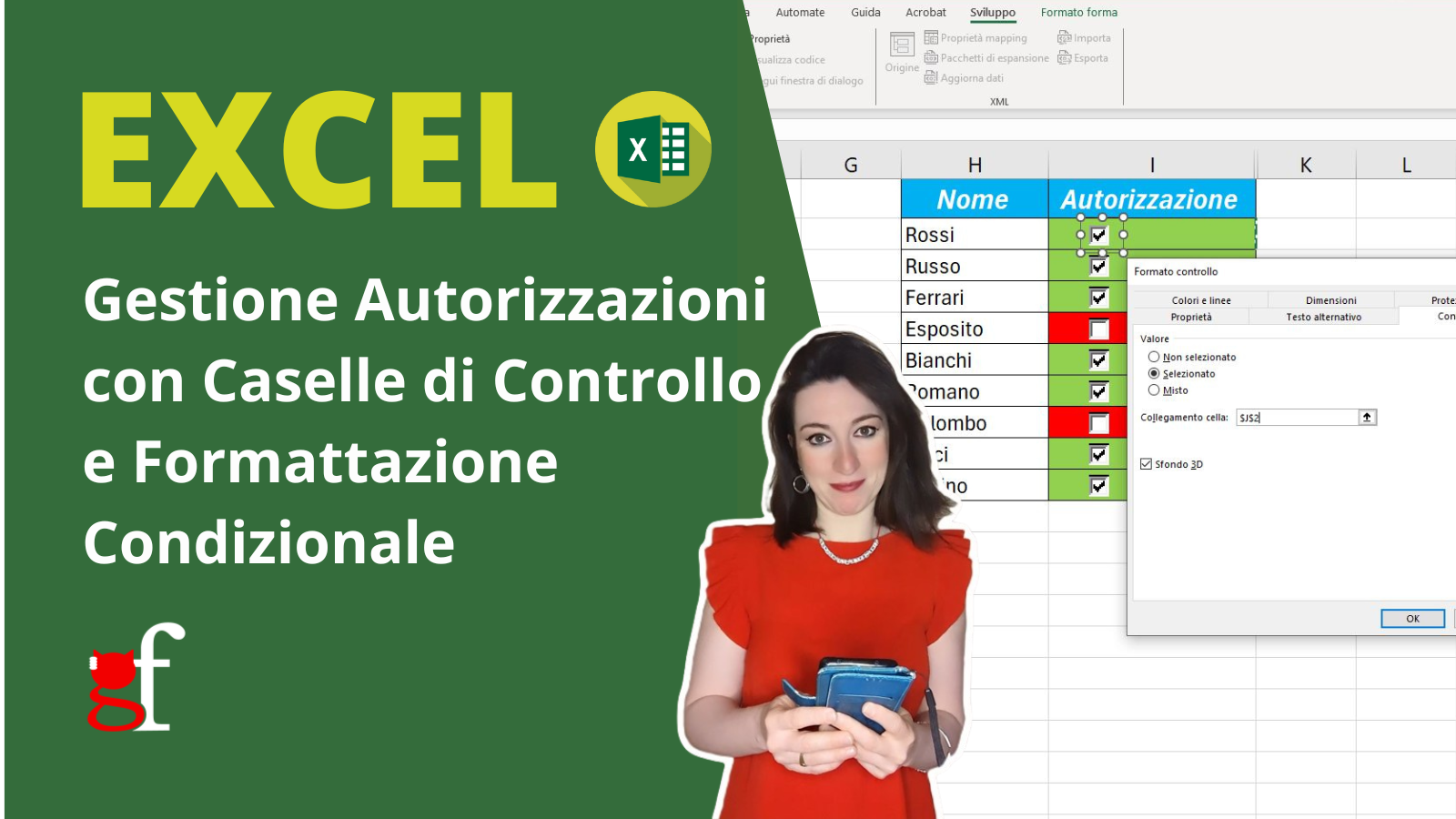 Guida alla Gestione delle Autorizzazioni in Excel: Caselle di Controllo e Formattazione Condizionale