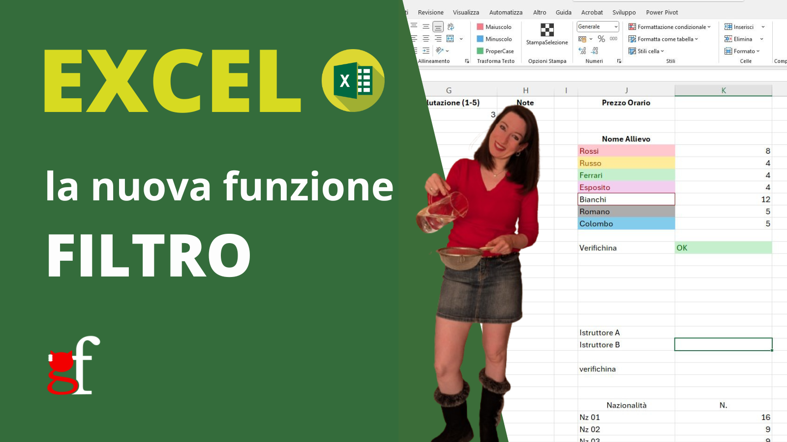 Excel: la nuova funzione FILTRO